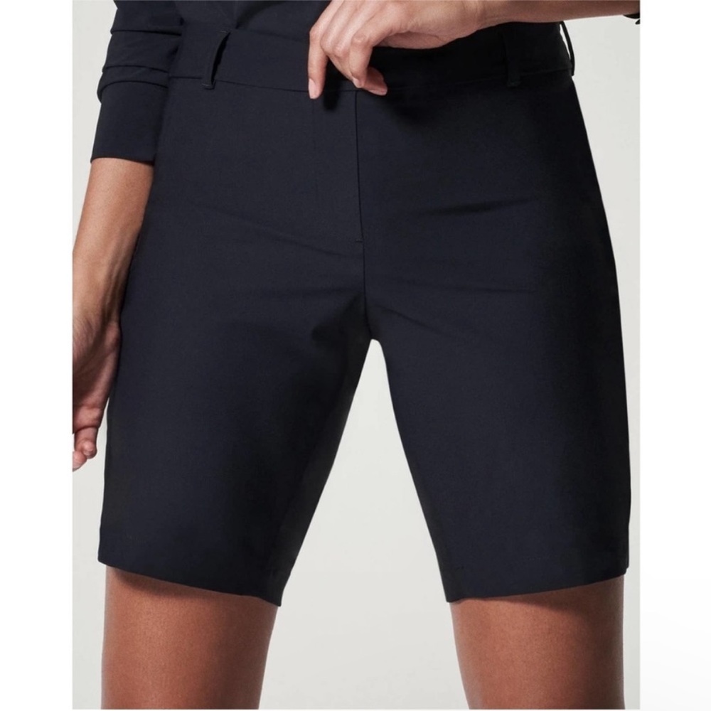 Spanx Small Sunshine Shorts 10” Black Athletic Outdoor Minimal Tennis Pickleball - Picture 4 of 8
